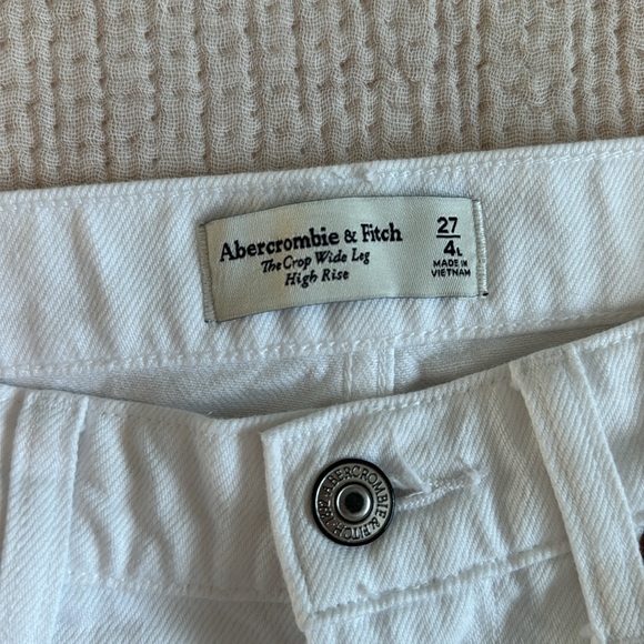 Abercrombie white jeans / the crop wide leg high rise - Picture 2 of 2